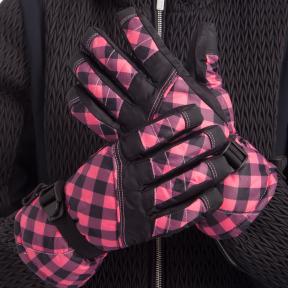 

Перчатки горнолыжные теплые женские B-120 Размер: M-L Цвет:Черный-розовый