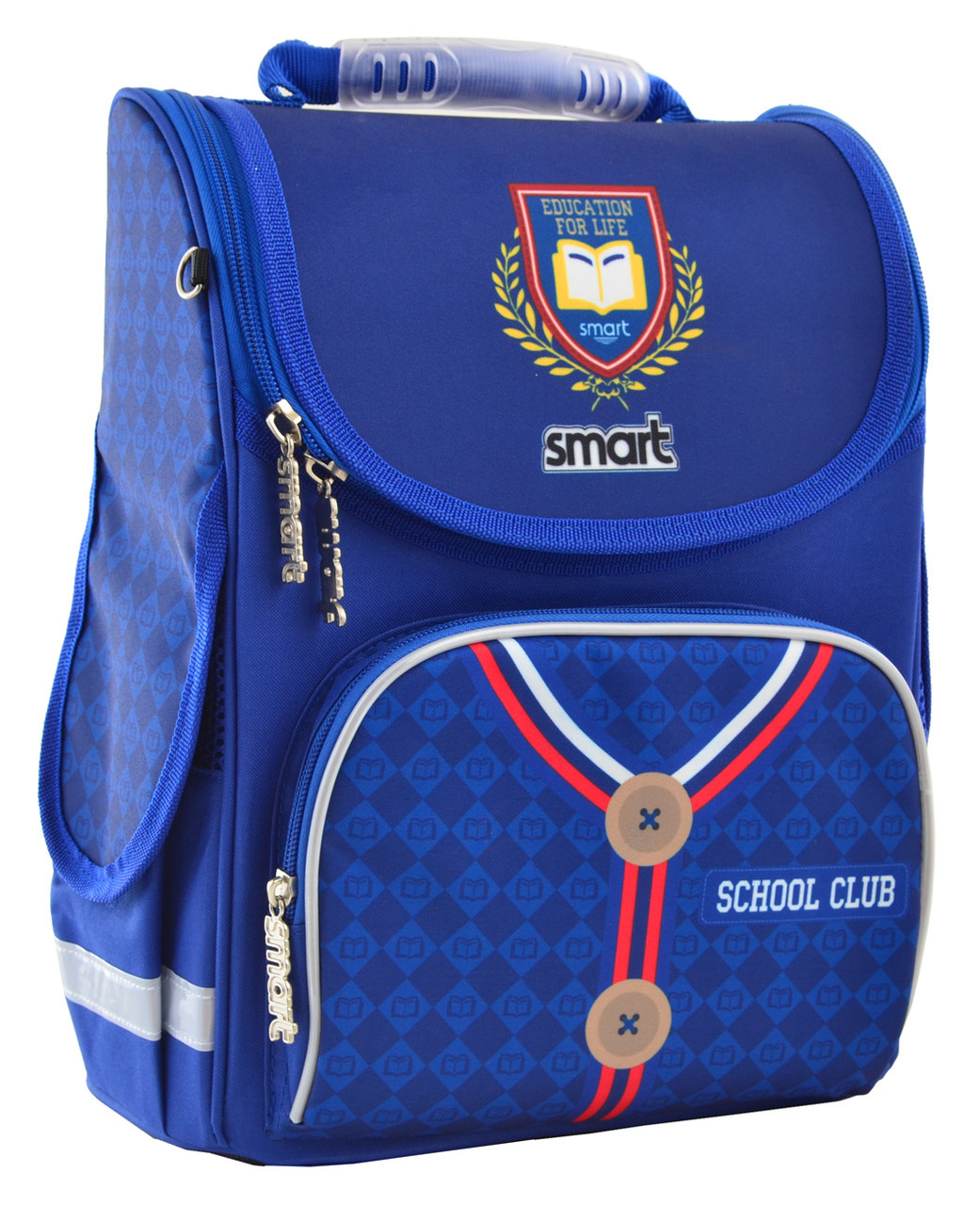 

Рюкзак школьный каркасный для мальчика Smart PG-11 "School Club" 10 л 34х26х11 см Синий