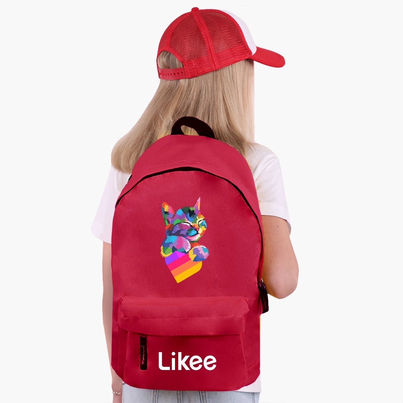 

Рюкзак детский Лайк Кот (Likee Cat) (9263-1040) 17 л Красный