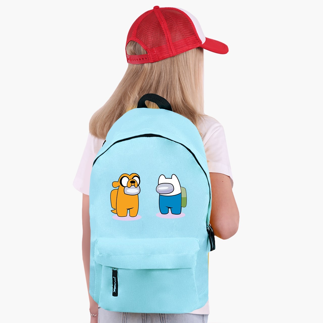 

Рюкзак детский Амонг Ас Время приключений Финн и Джейк (Among Us Adventure Time Finn & Jake) (9263-2414) 17 л Голубой