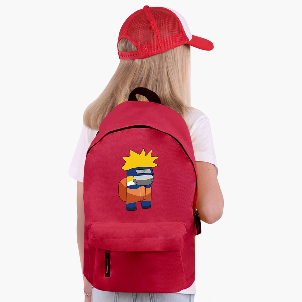 

Рюкзак детский Амонг Ас Наруто (Among us Naruto) (9263-2424) 17 л Красный