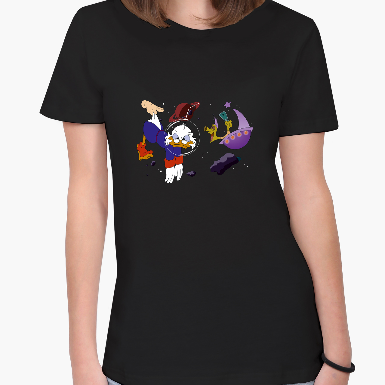 

Футболка женская Скрудж Макдак Утиные истории (Scrooge McDuck) (8976-2025-5) XXL Черная