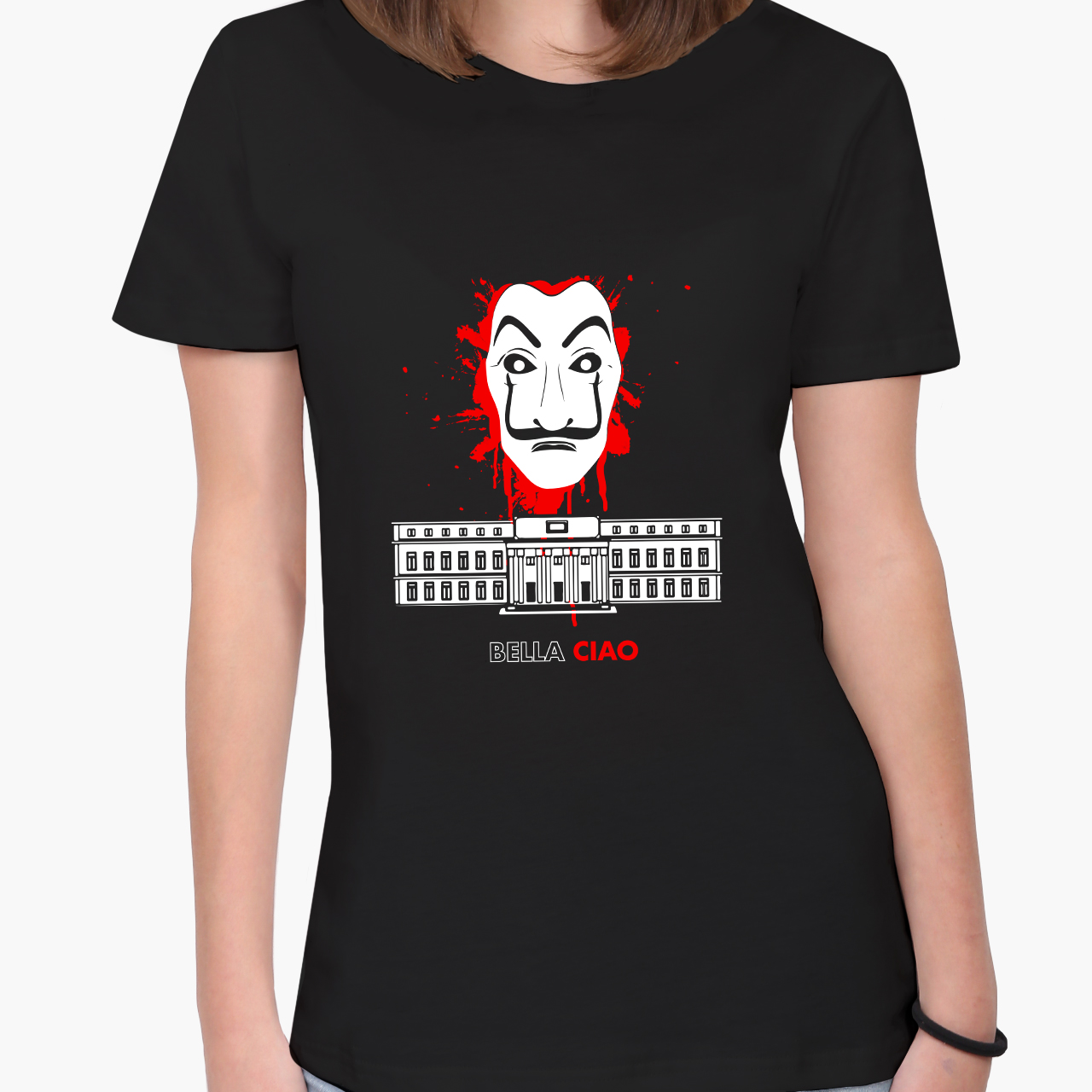 

Футболка женская Бумажный дом (La casa de papel Netflix) (8976-1629-5) XXL Черная