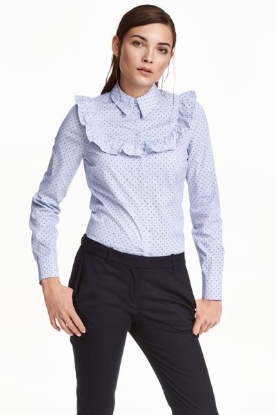 

Блуза H&M 32 Бело-голубая (1082-097)