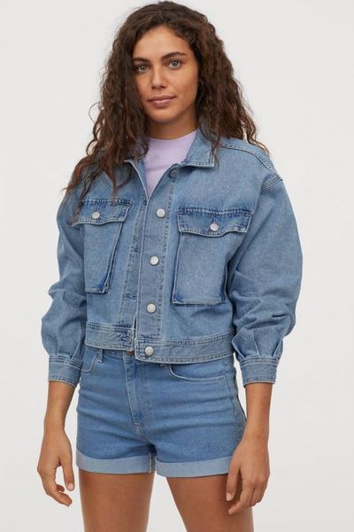 

Джинсовая куртка H&M XS голубая (1204-258)
