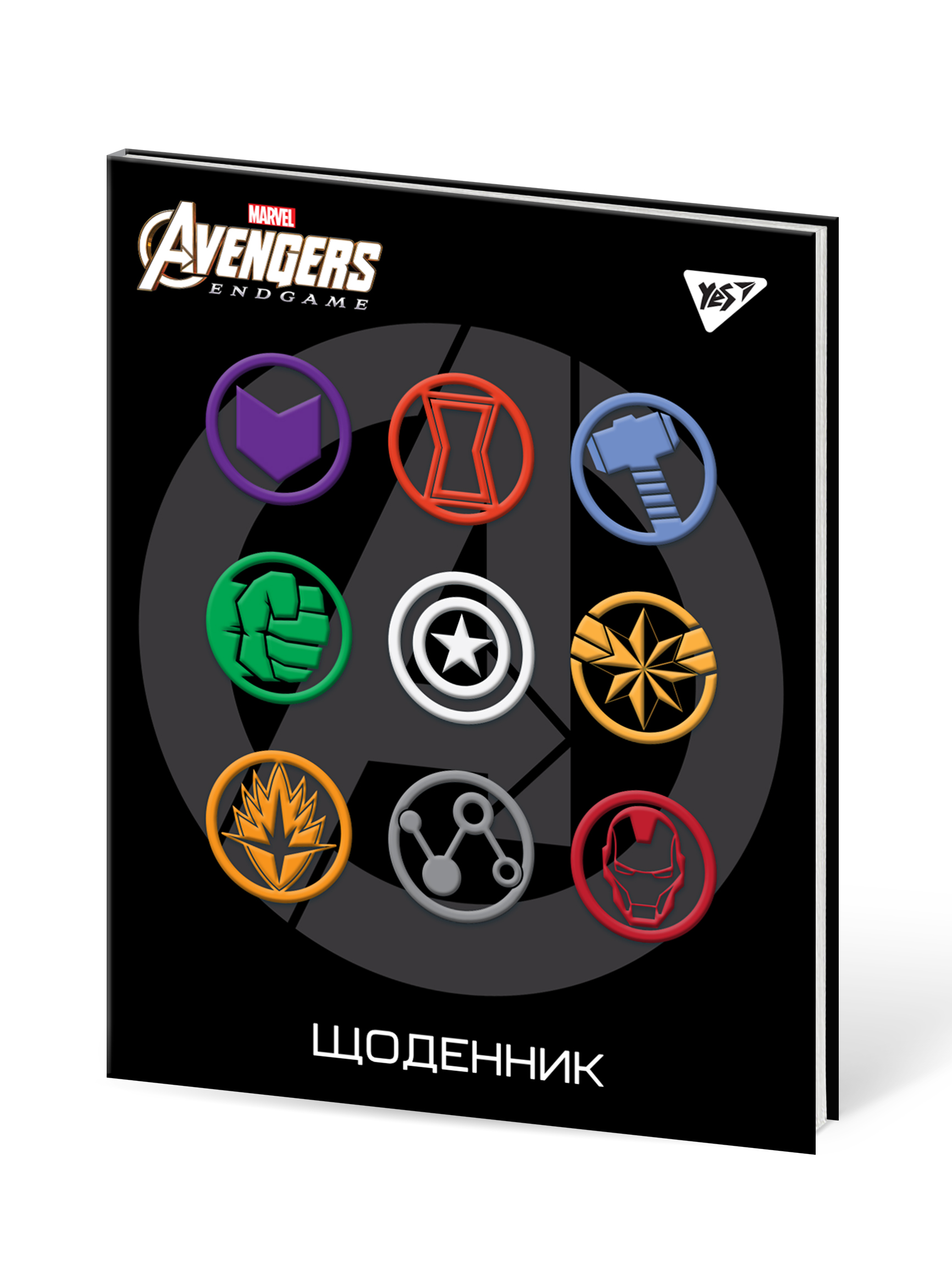 

Дневник школьный для мальчика YES жесткий "Marvel Avengers. Symbol" софт-тач, конгрев, УФ лак