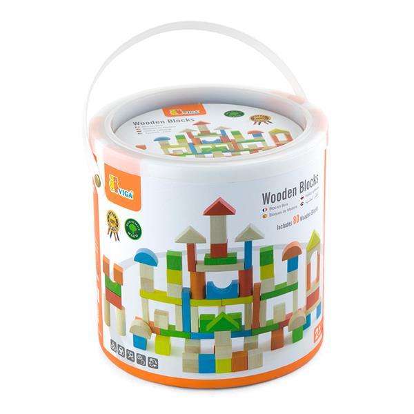 

Деревянные кубики Viga Toys Цветные блоки, 80 шт., 2,5 см (50333)