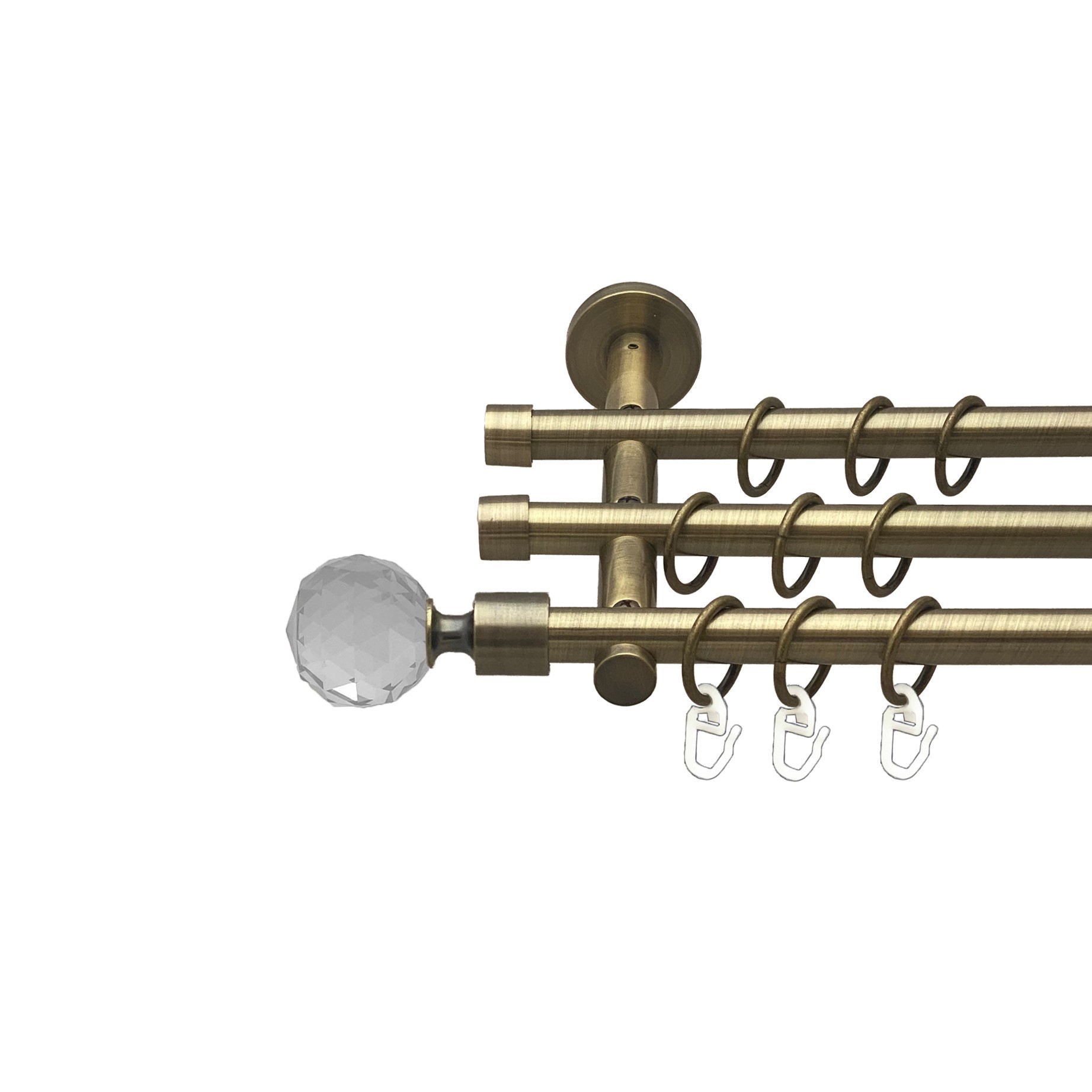 

Карниз Orvit Люміера металевий трирядний циліндр (20 см) гладка труба кільце металеве Антик 16\16\16 мм 300 см (00-00015768)
