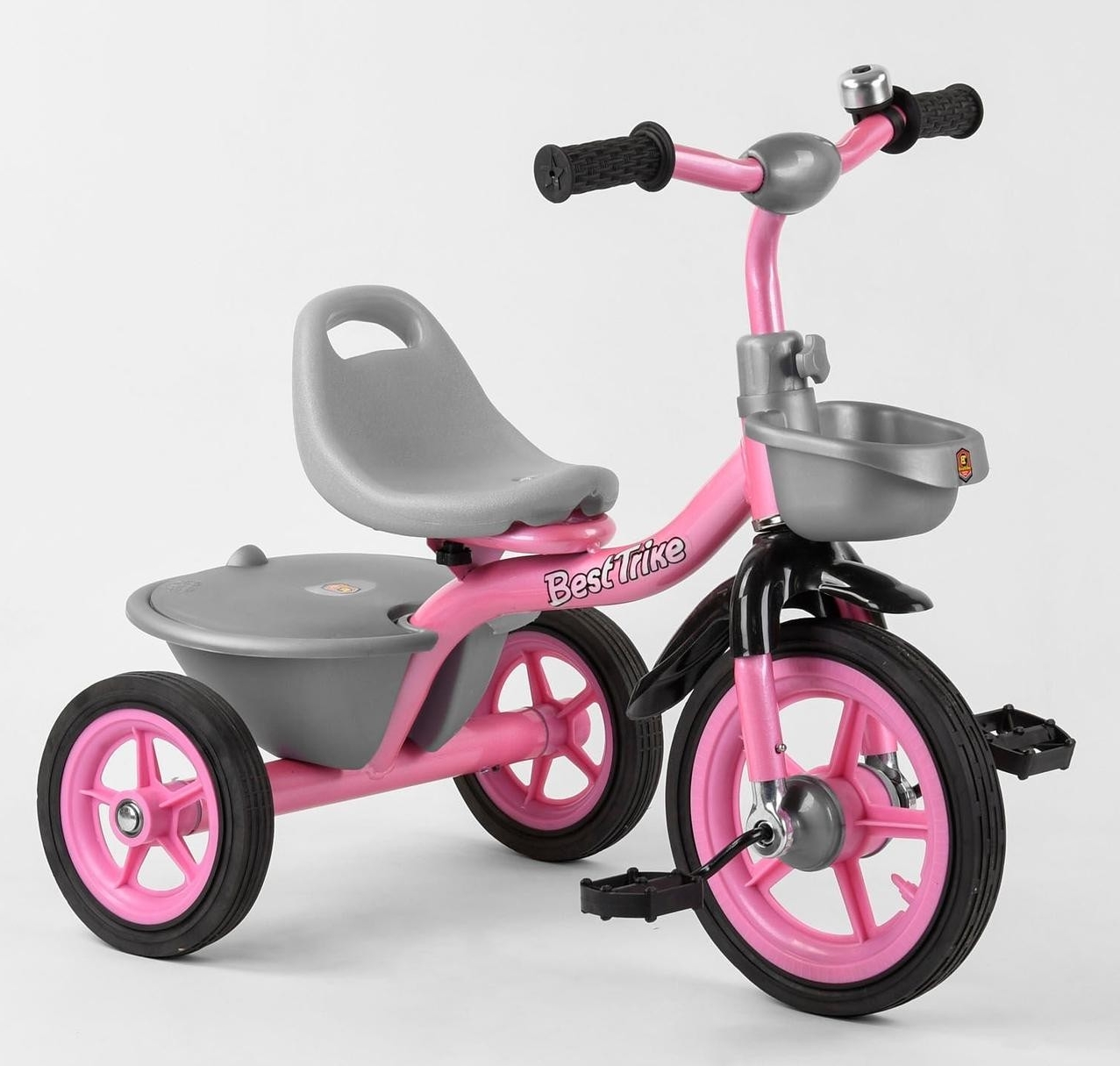 

Детский трехколесный велосипед Best Trike BS-1142 розово серый