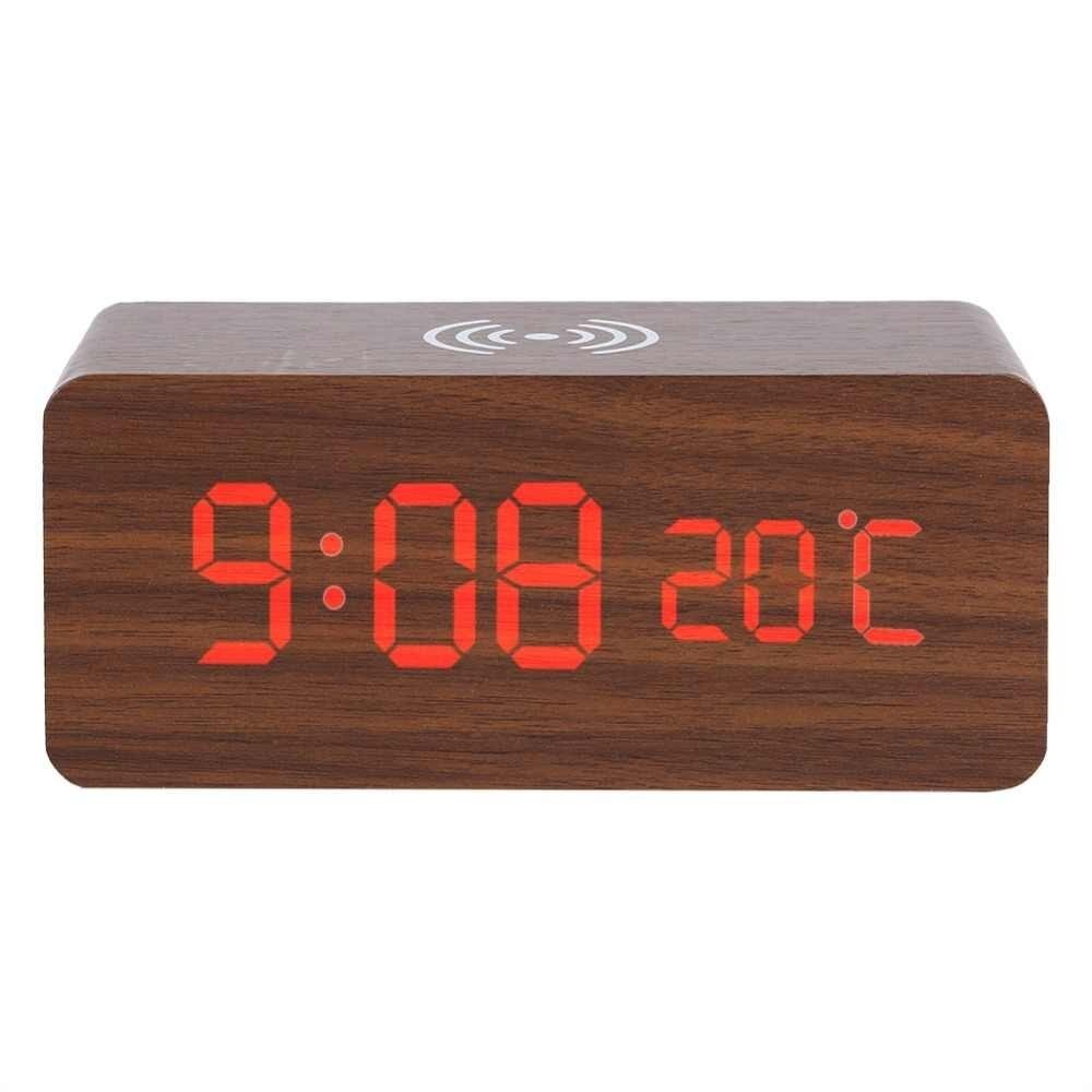 

Настольные часы с беспроводной зарядкой UFT Wood Wireless clock