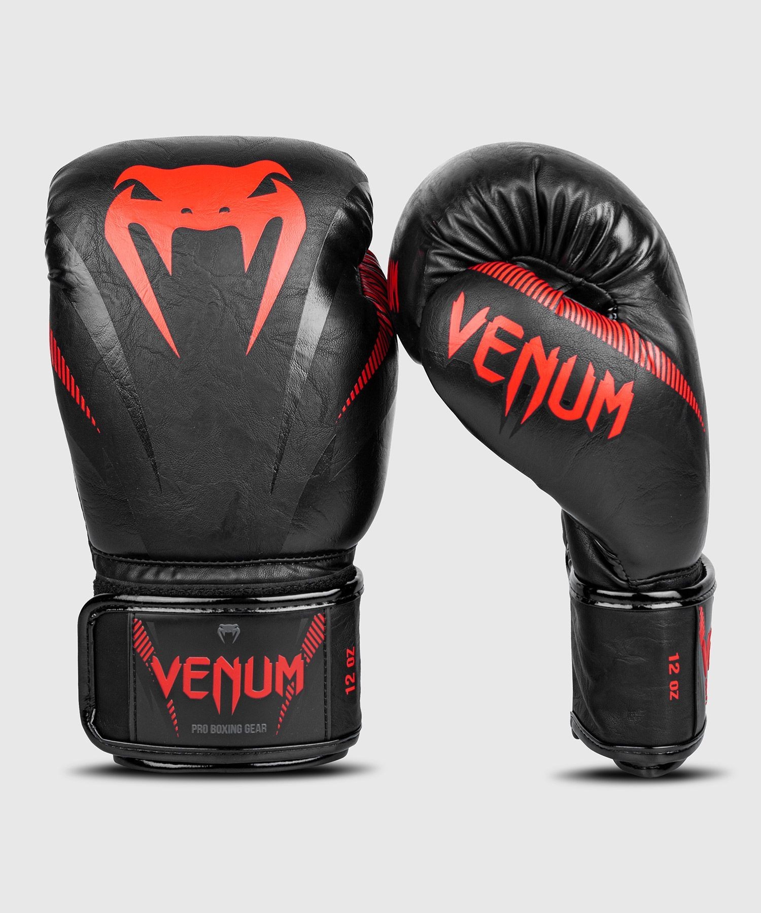 

Боксерские перчатки Venum Impact Boxing Gloves Black Red 12 унций