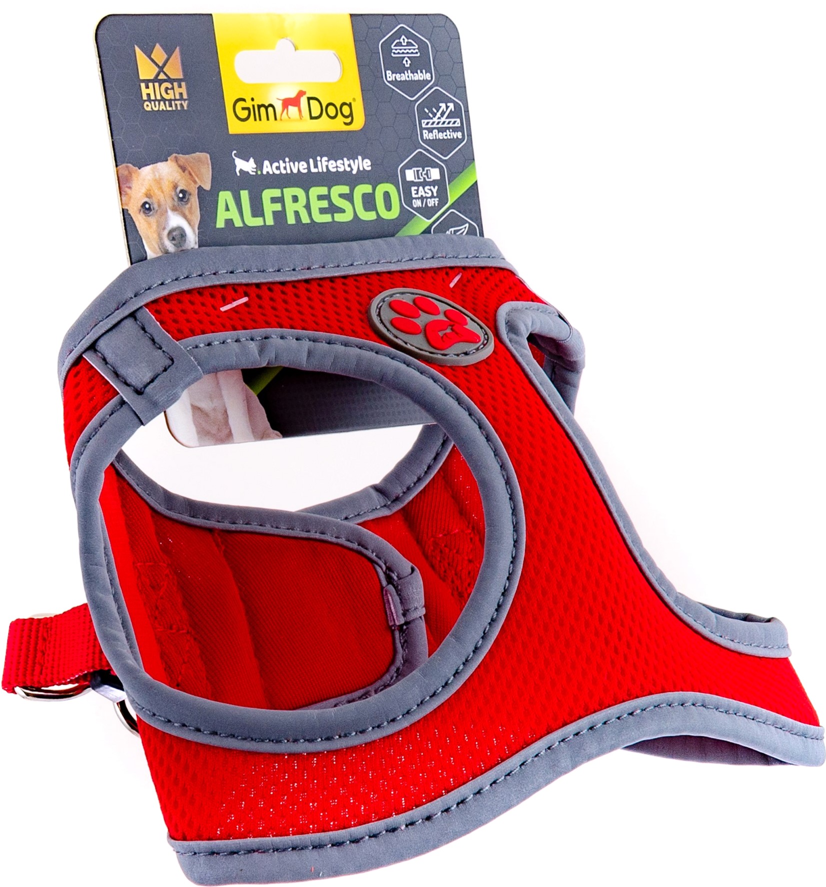 

Шлея для собак GimDog Alfresco XS 34-36 см неопрен Красная (8009632059891)