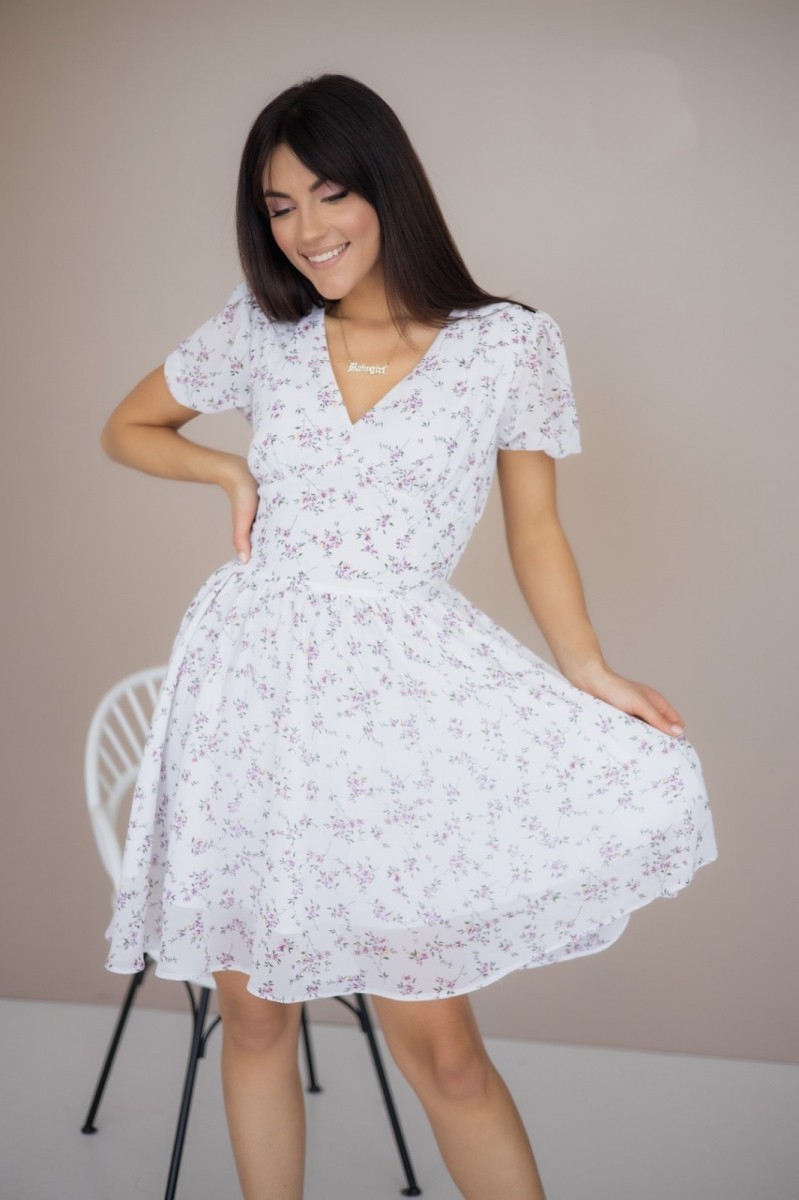 

Шифоновое летнее платье FashionYouWant  белый 43442143, Шифоновое летнее платье FashionYouWant L белый 43442143