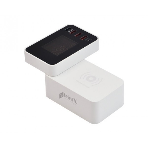 

Зарядное устройство + беспроводная зарядка Quick Charge Type-C Trinix CDA33WQ 20 Вт 8 А White-Black