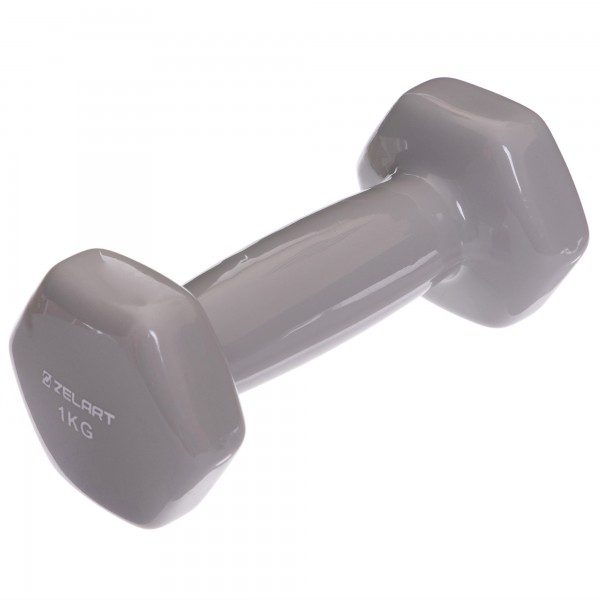 

Гантель/гиря Гантель для фитнеса Zelart TA-2777-1 1кг Серый (SKL03239)
