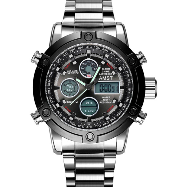 

Мужские часы AMST Mountain Steel 50х15 мм Серебрянный 1241