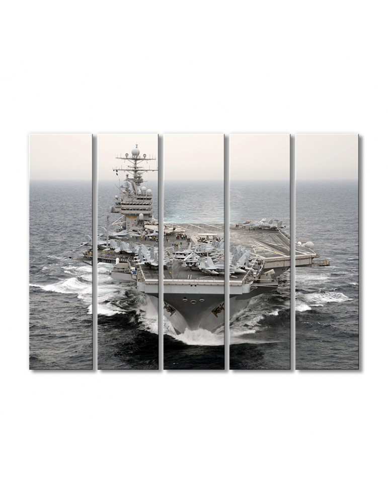 

Модульная картина Artel «Авианосец военно-морской флот сша теодор рузвельт» 5 модулей 120x180 см