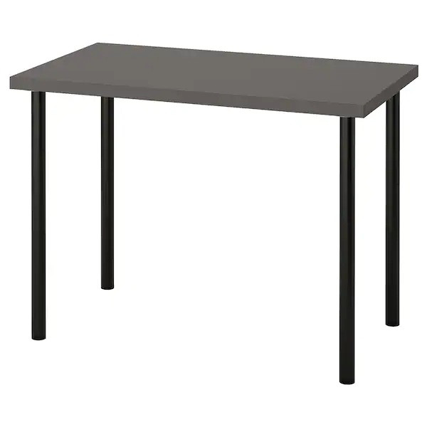

Письменный стол IKEA (ИКЕА) LINNMON ADILS 100x60 см Темно-серый/Черный 294.160.94