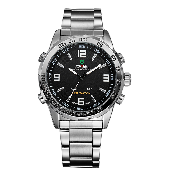 

Мужские спортивные кварцевые часы Weide Standart 44х13 мм Серебристый 1506