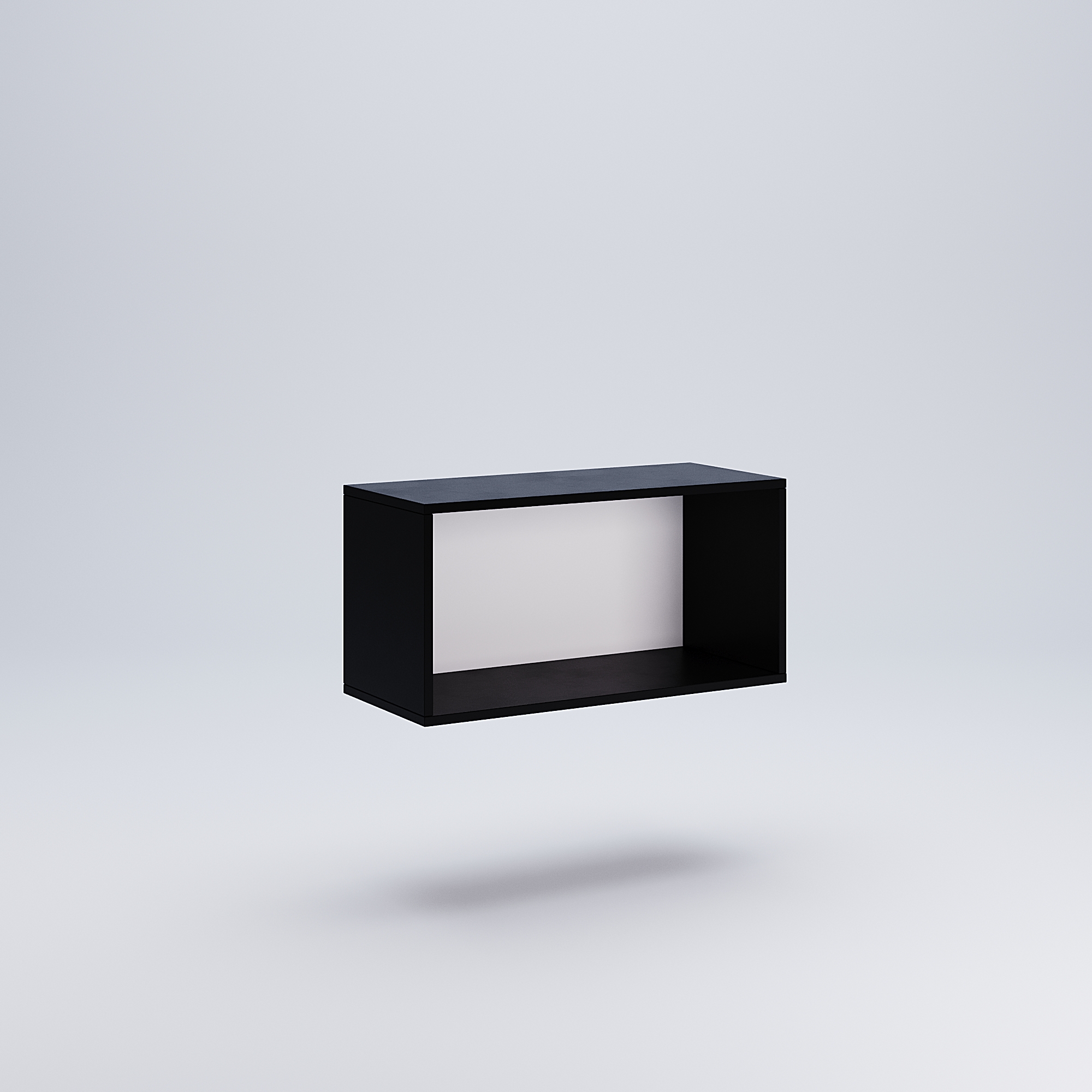 

Полочка навесная из ДСП Box-11 черный глянец цвет MiroMark