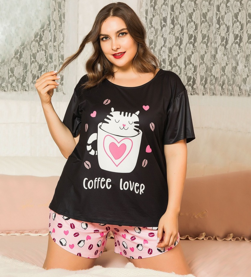 

Пижама женская Coffee lover Berni Fashion PLUS () Черный, Пижама женская Coffee lover Berni Fashion PLUS (3XL) Черный