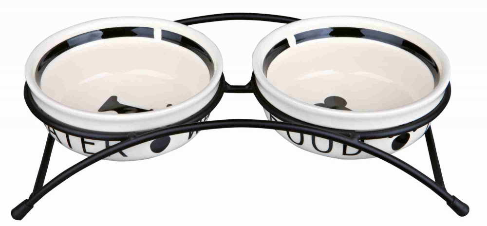

Стойка с двумя металлическими мисками Trixie для собак 2 × 0,25л х 13см (TX-24640)