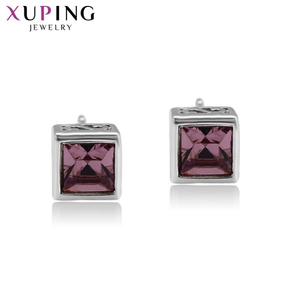 

Серьги Xuping с фиолетовыми кристаллами Swarovski родиум 2954000