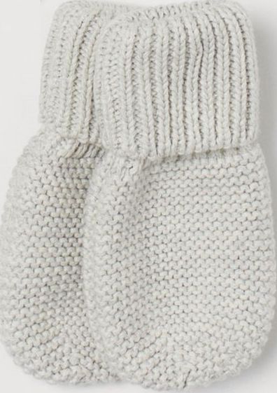 

Варежки H&M 0778505 86-92 см Светло-серые