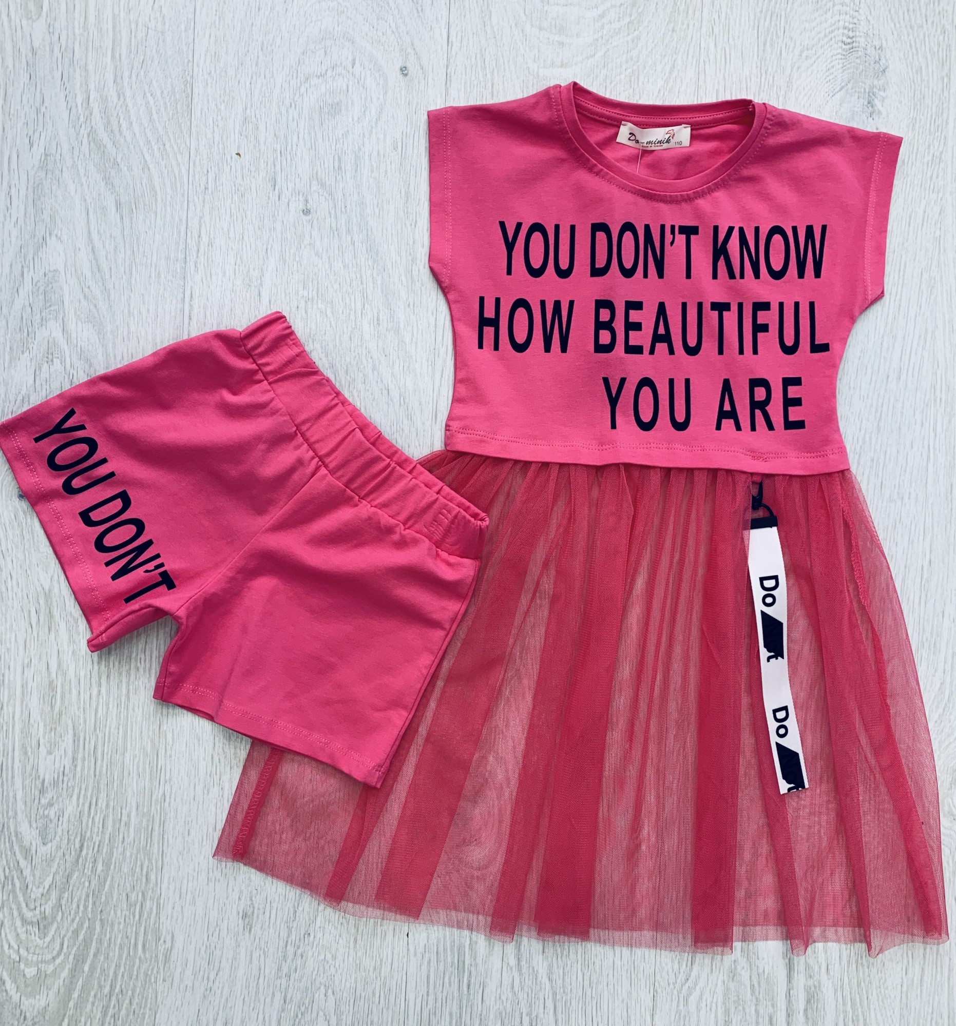 

Комплект (туника + шорты) Dоminik 2499 116-122 см Малиновый