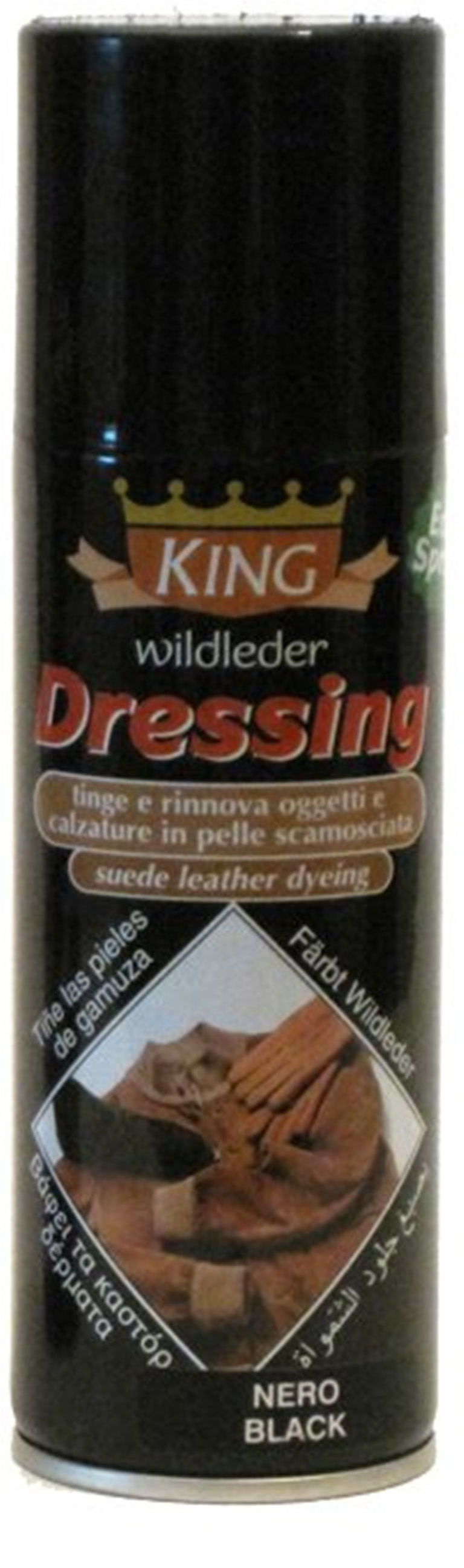 

Краска для замши и нубука цвета виски Wilbra King Dressing Spray, 200 мл