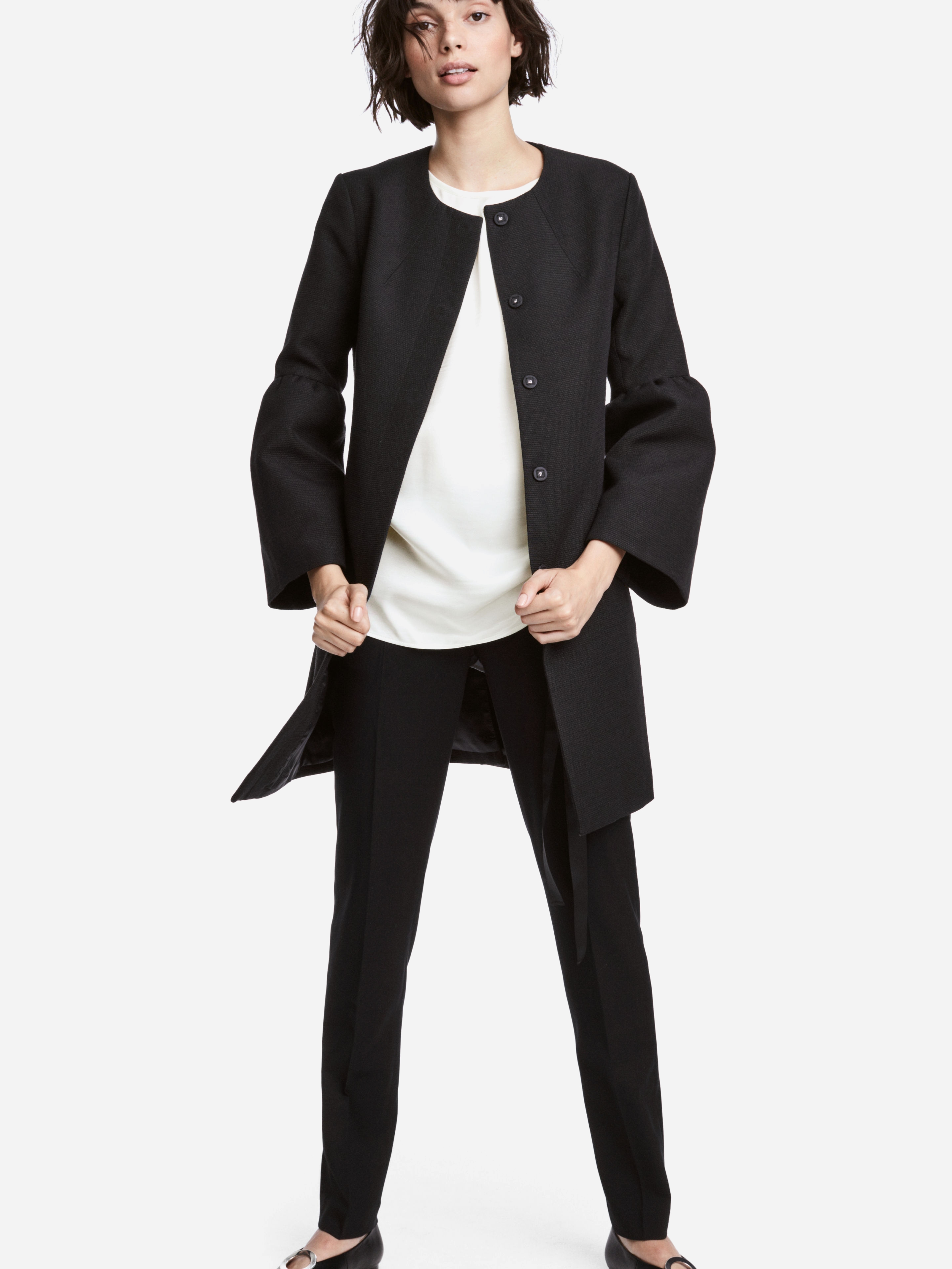 

Пальто H&M 5272036-AAAD 40 Черное