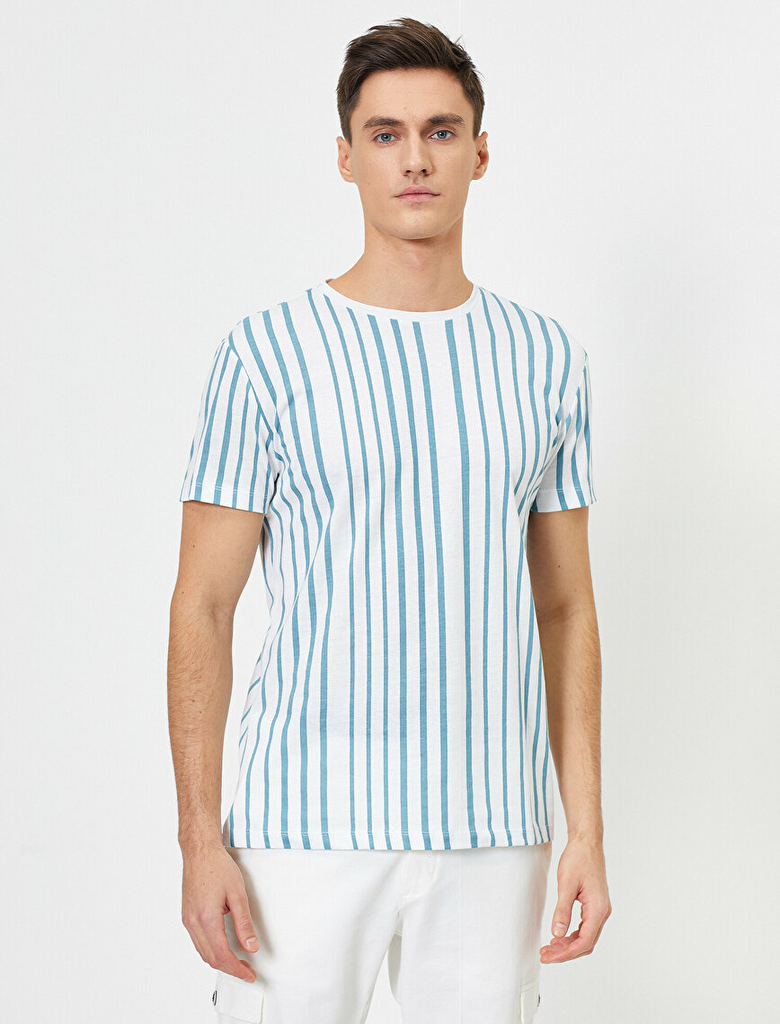

Футболка Koton 0YAM12020LK-01J S Blue Stripe