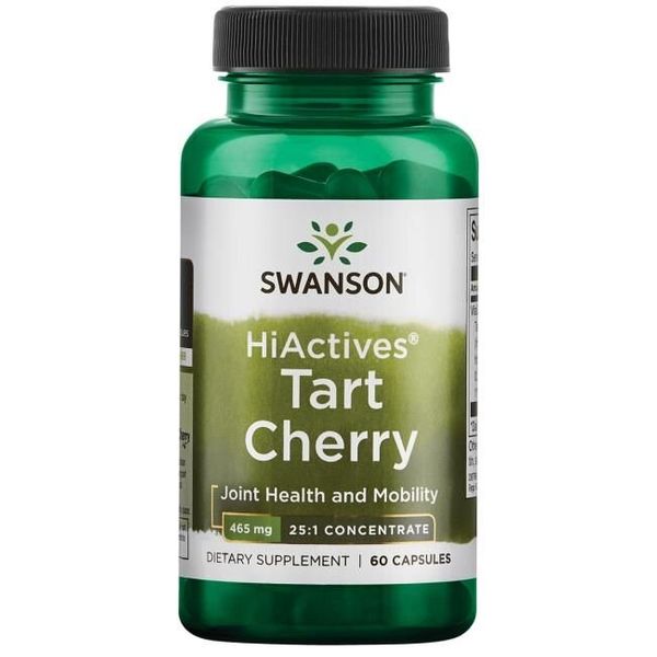 

Экстракт вишни, Hiactives Tart Cherry, Swanson, 465 мг, 60 капсул (SWA-14112)