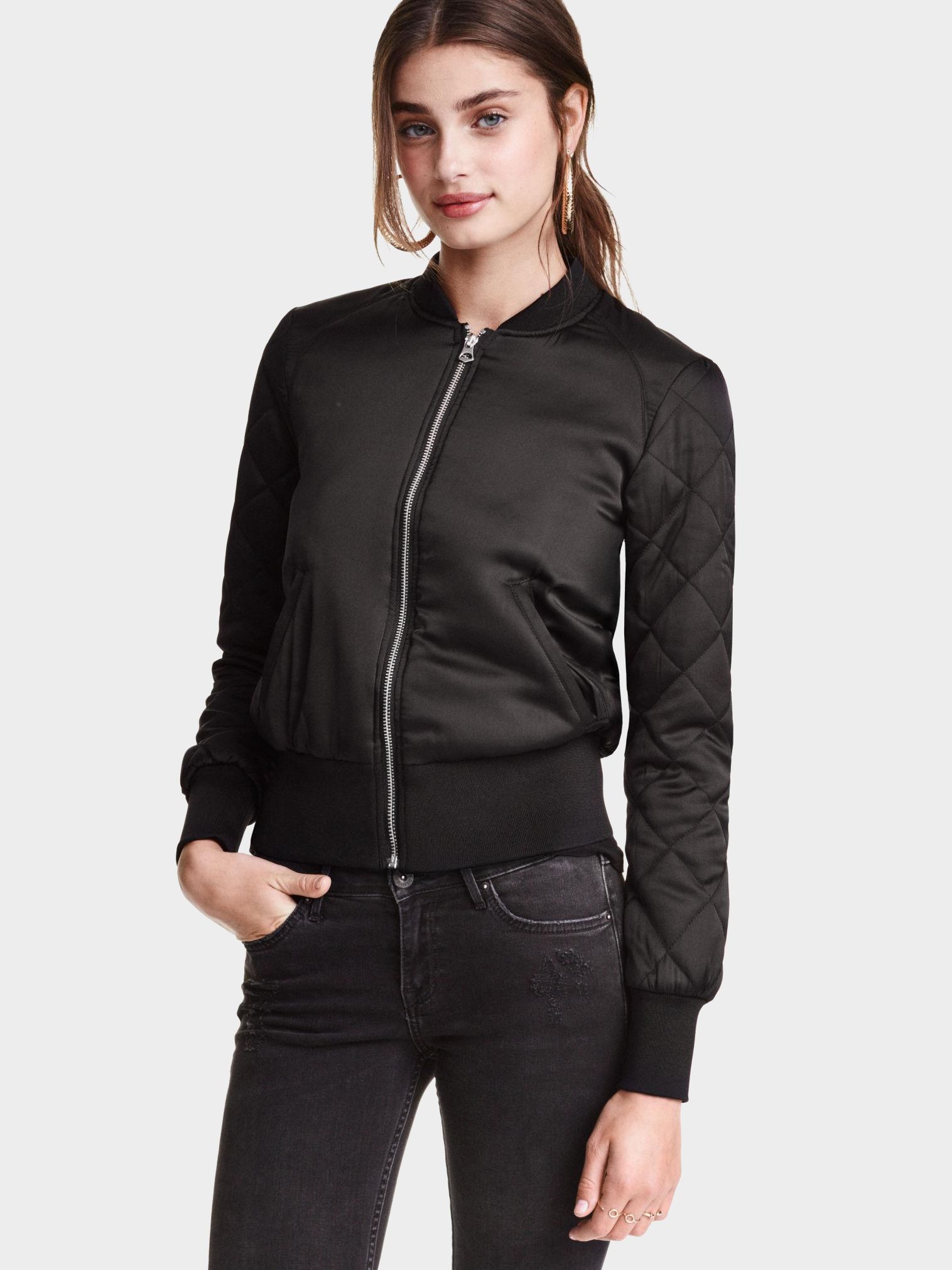 

Бомбер H&M 3145223-z 34 Черный