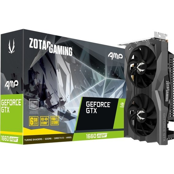 

Відеокарта Zotac GeForce GTX 1660 SUPER AMP 6GB (ZT-T16620D-10M)