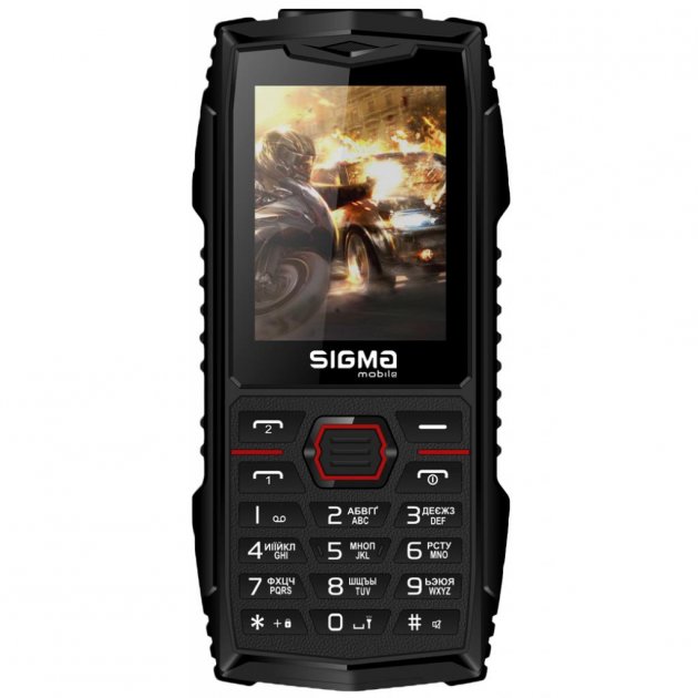 

Мобільний телефон Sigma X-treme AZ68 Black Red