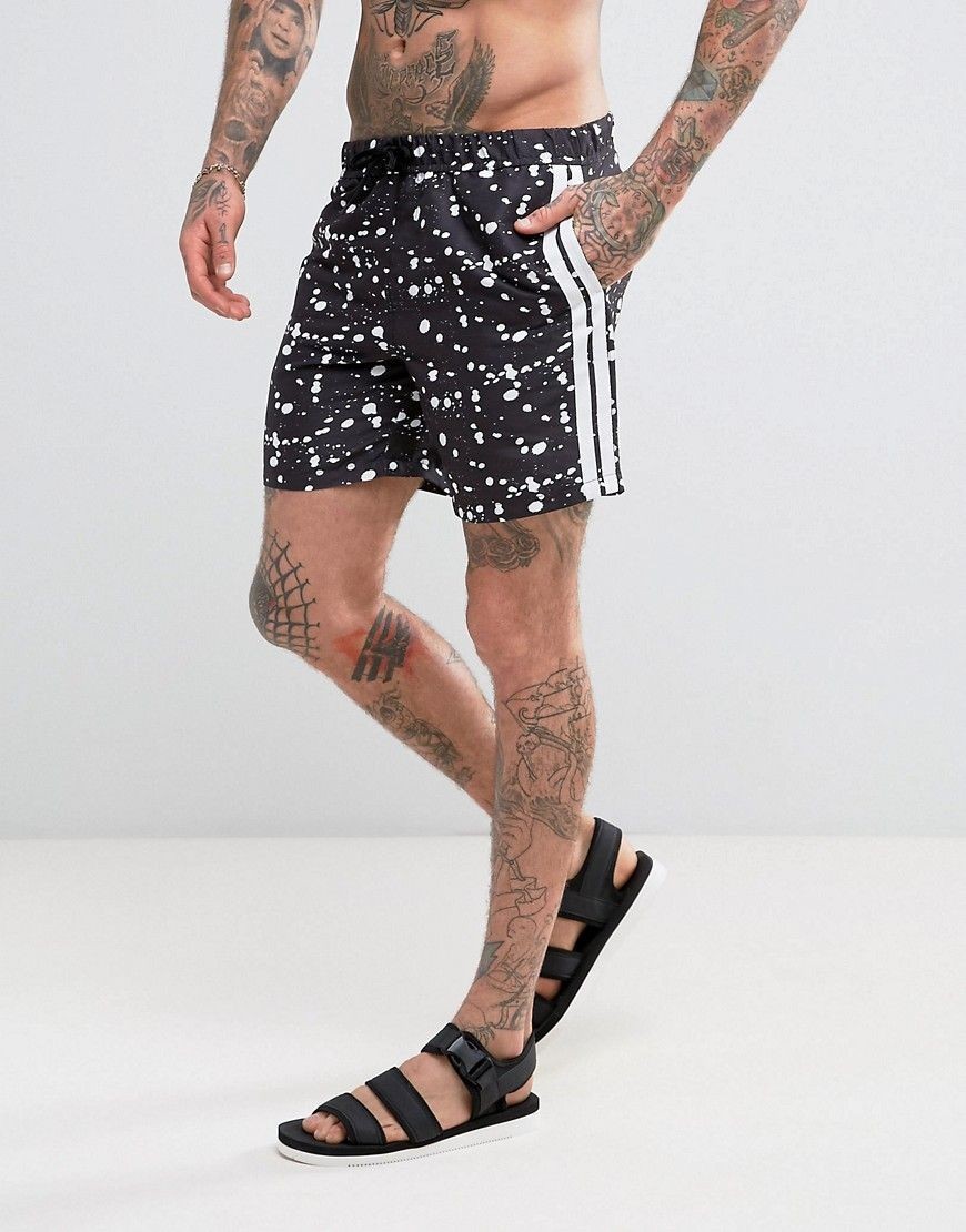 

Мужские плавки шорты Asos XS черный/белый (sw/3155-o)