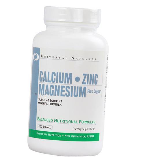 

Кальций Магний Цинк, Calcium & Zinc & Magnesium, Universal Nutrition 100таб (36086003)