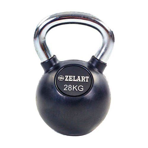 

Гиря обрезиненная Кроссфит ТА-5162 Zelart 28кг Черный (56363115)