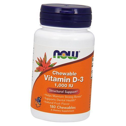 

Жевательный Витамин Д, Chewable Vitamin D-3 1000, Now Foods 180таб Фруктовый (36128371)