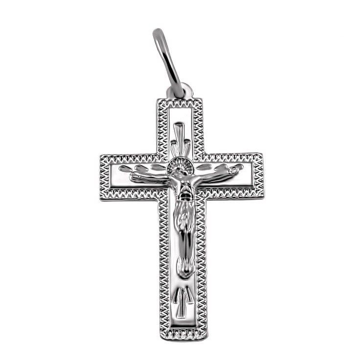 

Серебряный крест Meridian 925 пробы (Кр0064ч)