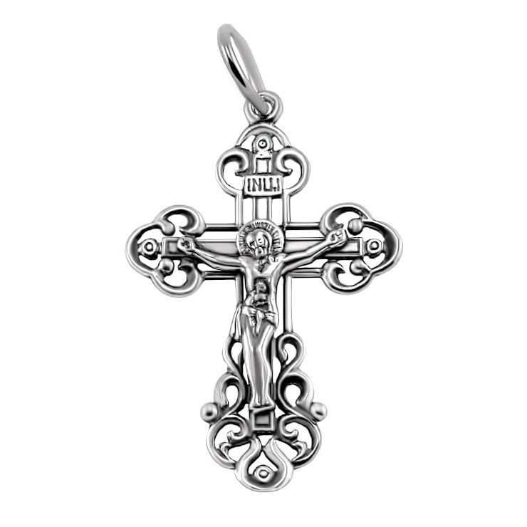 

Серебряный крест Meridian 925 пробы (Кр0074ч)
