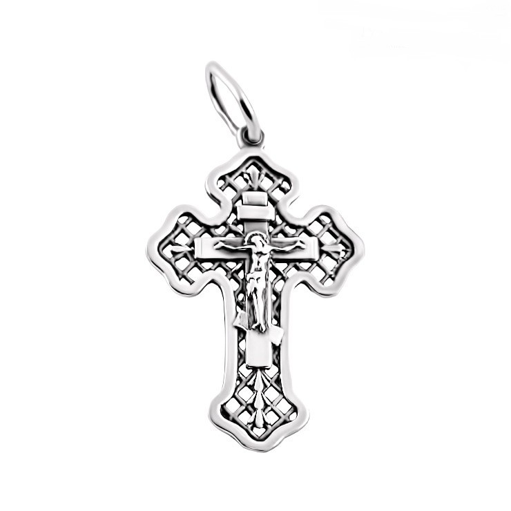 

Серебряный крест Meridian 925 пробы (Кр0041ч)