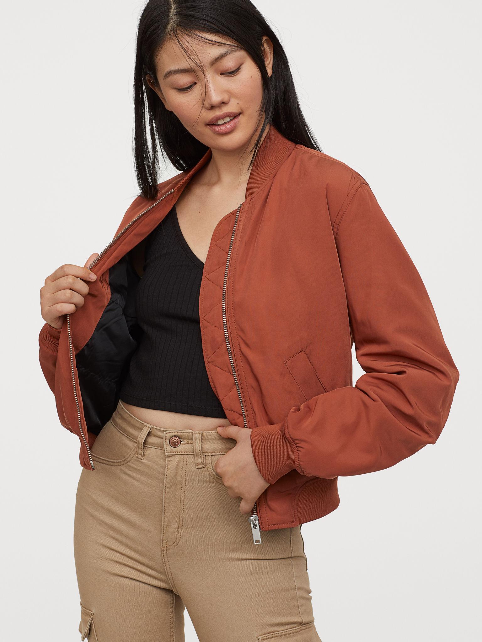 

Бомбер H&M 7976800-ACWQ XS Светло-коричневый