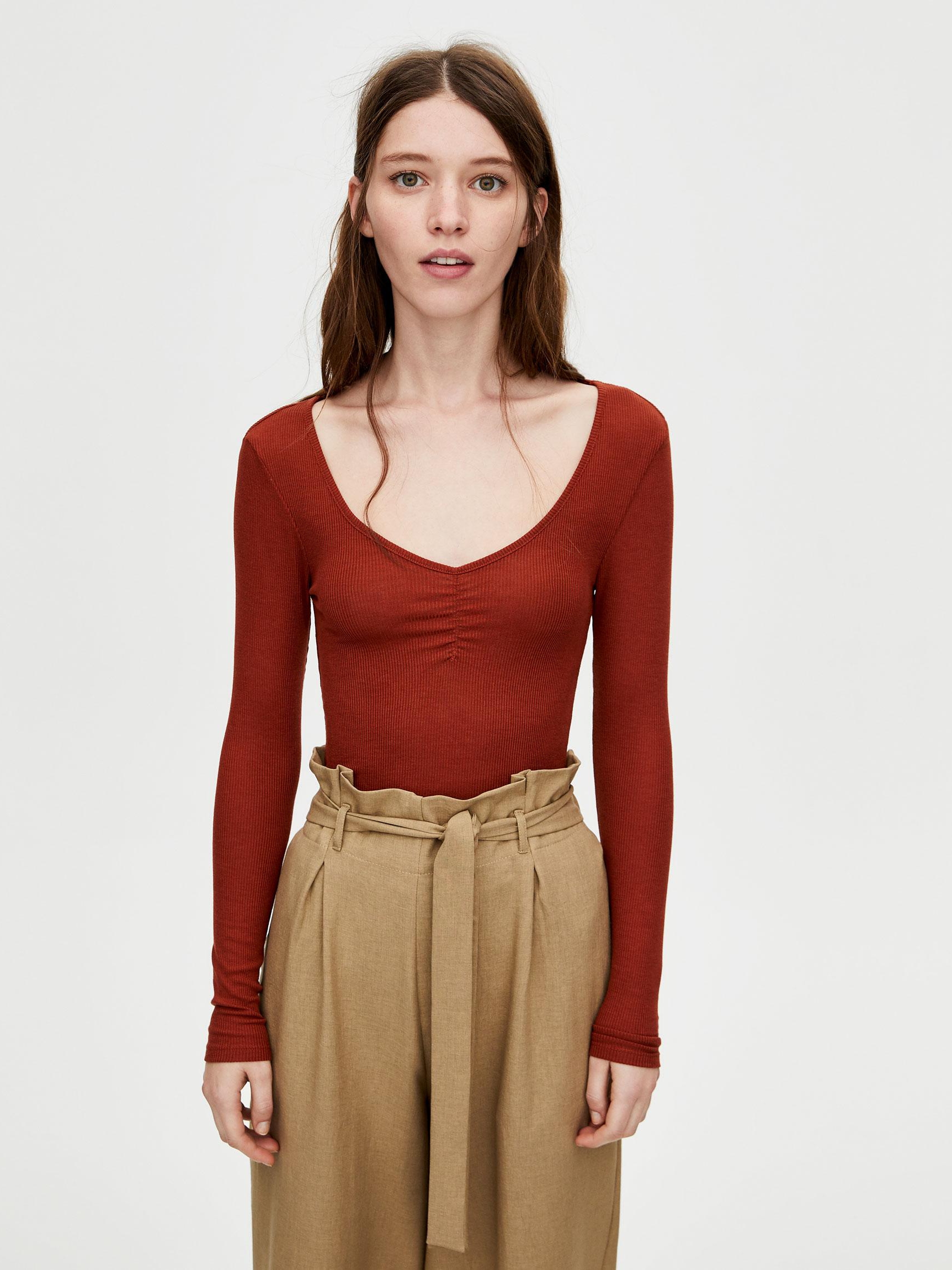 

Лонгслив Pull & Bear 9245/358/707-ACVE L Коричневый