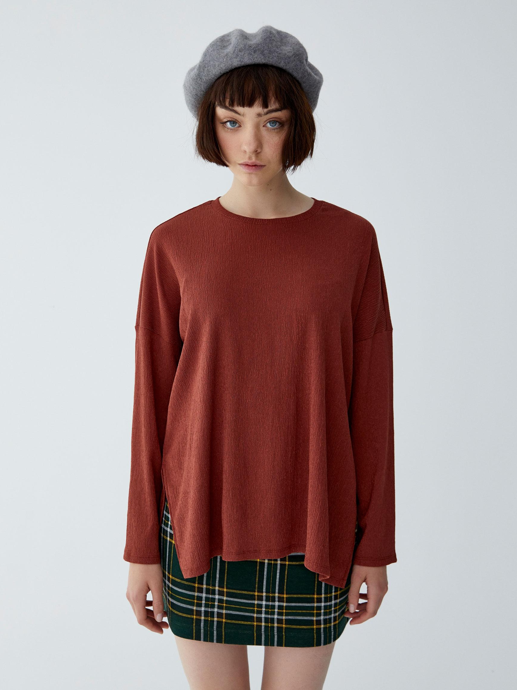 

Лонгслив Pull & Bear 9245/375/658-ACVB L Кирпичный