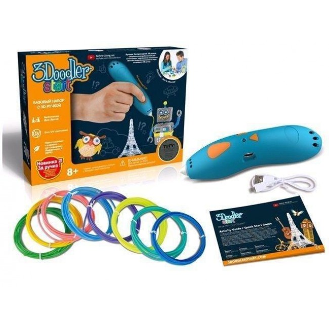 

Беспроводная Детская 3D-ручка 3Doodler Start 2 3D Pen Set с плюс (3Doodler Start 2021)