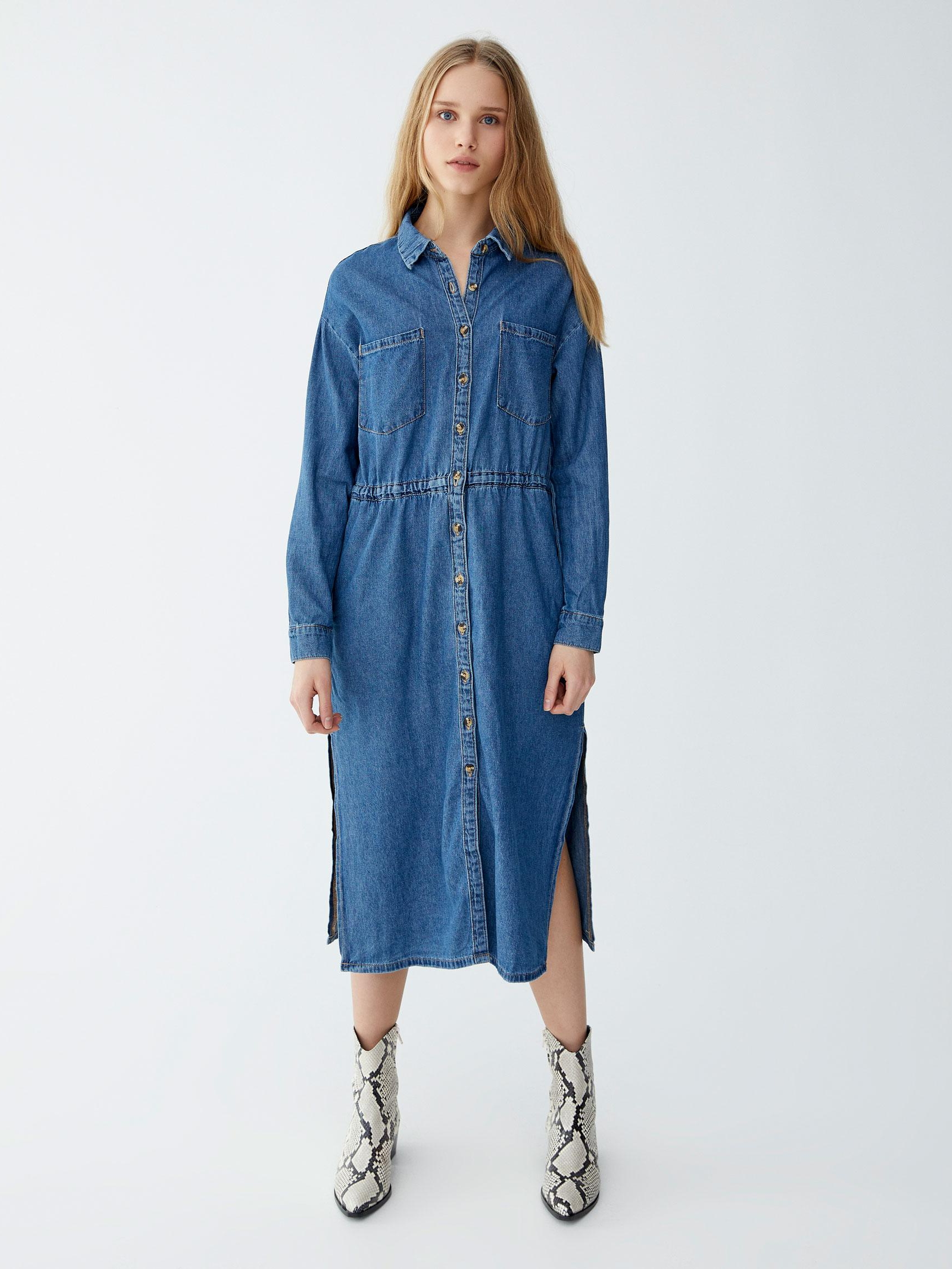 

Платье джинсовое Pull & Bear 9396/321/400-ACXD S Синее