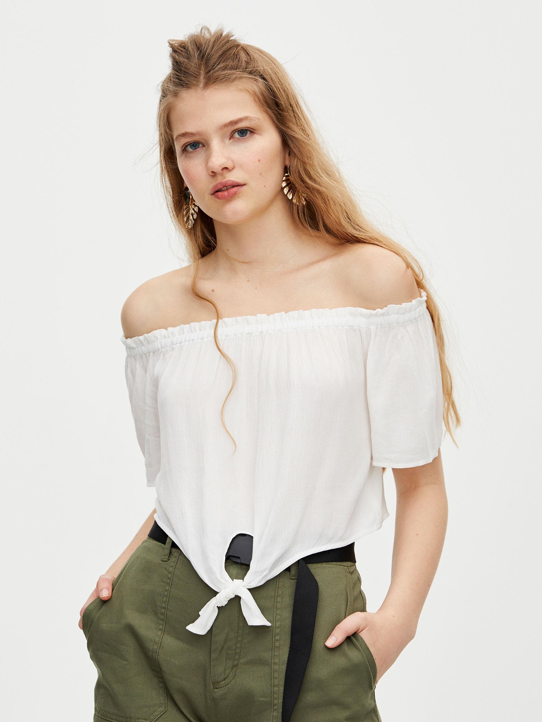 

Топ Pull & Bear 5470/380/805-ACTS L Белый