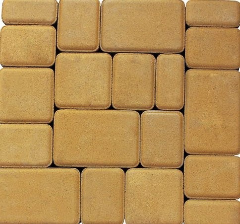 

Тротуарная плитка Кентербері Старый город h60 мм Желтая 1м.кв.